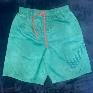 Nike 9” Swim Trunks w/ Big Swoosh Mens Sz M